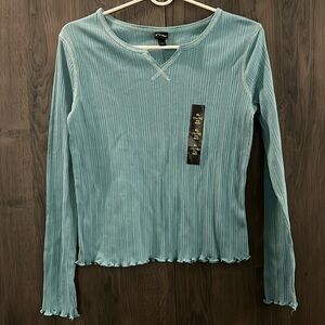 Art Class Girls Long sleeve Blue ribbed shirt NWT Multiple Size 7/8 & 14/16